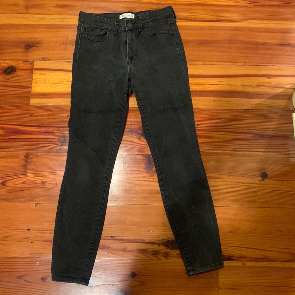 Madewell High Riser Black Skinny Jeans